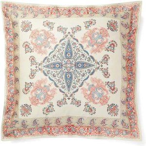 Ralph Lauren Paisley Cotton Euro Decorative Cushion Sham Pillowcase 26"x26"